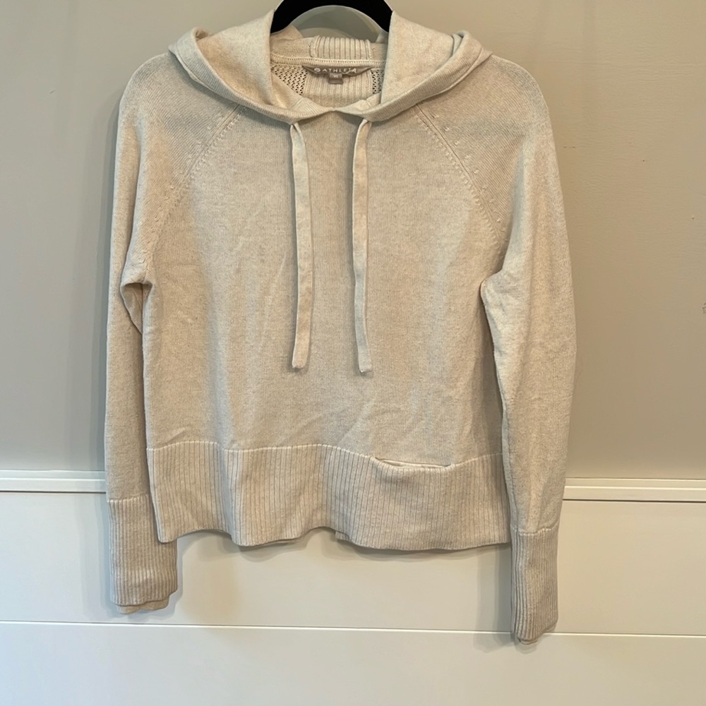 Athleta Split Back Hooded Sweater - image 1
